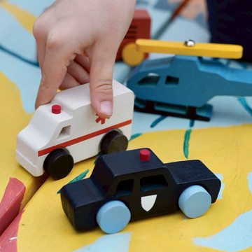 【美國 Mentari】緊急救援隊(木製玩具/玩具車)