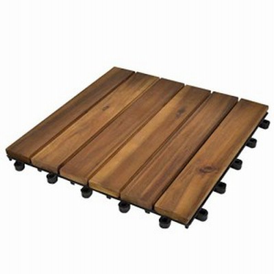 新品Unfade Memory Outdoor Hardwood Decking Tiles Wood Flooring Tiles 118x118 Acacia 20 pcs Type1