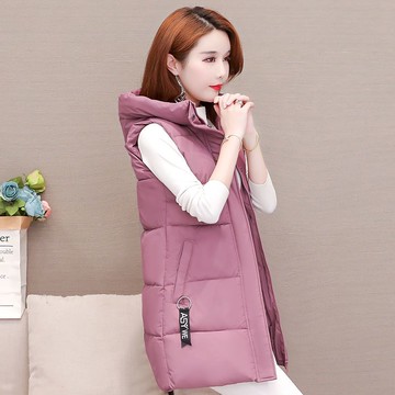 免運 背心馬夾外套女 2023秋冬季新款羽絨棉服馬甲女中長款韓版連帽時尚潮流外套棉服女