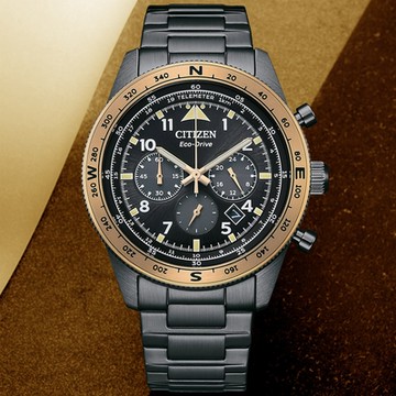 CITIZEN星辰 Chronograph系列 光動能 時尚計時腕錶 新年禮物 推薦 送禮 43mm/CA4556-89E