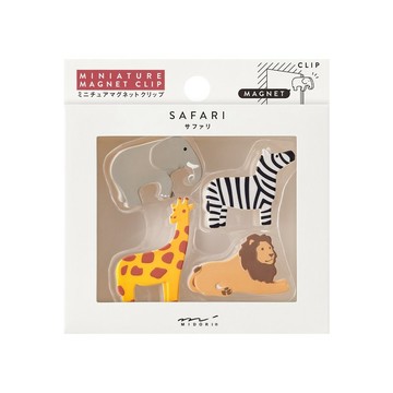 MIDORI 造型磁鐵夾 4 入-野生動物