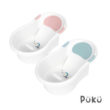 【PUKU藍色企鵝】 mini浴盆 水色/紅色