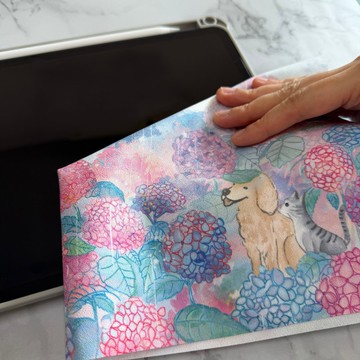 布嚕得-繡球花款-加厚款防塵擦拭布(38x30cm)