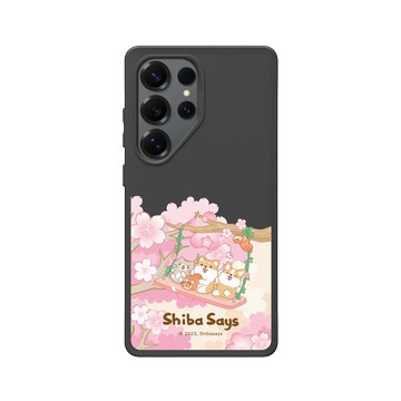 Galaxy S25 Ultra SolidSuit 黑 - 柴語錄 Shiba Says - 櫻花鞦韆
