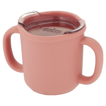 Edison 矽膠學習水杯 附杯蓋  粉色  200ml  1個