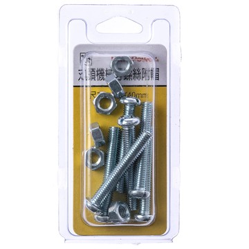 715 丸頭機械牙螺絲 附帽 M6X40mm 6組