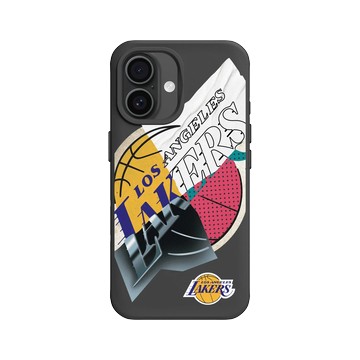 iPhone 16 SolidX 黑 - NBA - 拼接系列-洛杉磯湖人 L.A. Lakers - Style Mix