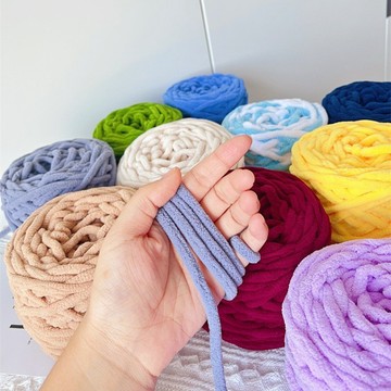 彩色冰條線 DIY材料 手工針織 編織線 手工藝 粗毛線 手作DIY 織圍巾 織毛帽 玩偶製作 貓窩製作 拖鞋製作