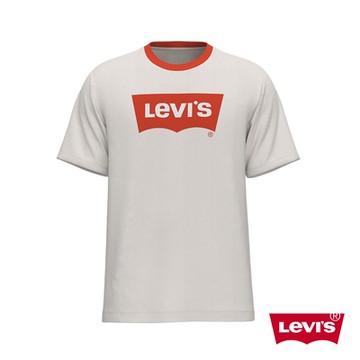 Levis 男款 滾邊短袖T恤 / 經典Logo / 寬鬆休閒版型 復古橘