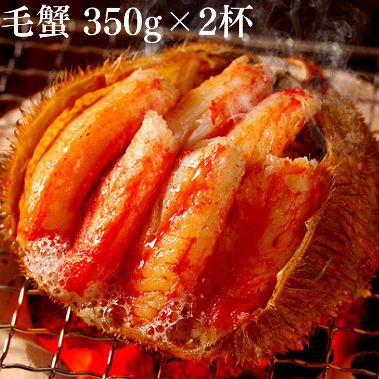 北海道 毛蟹 毛ガニ 350g×2杯 ボイル 送料無料