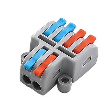 青禾坊 2進4出 B24C 快速接頭-50顆 (接線端子/快接端子/電火布/絕緣膠帶/快速配線)