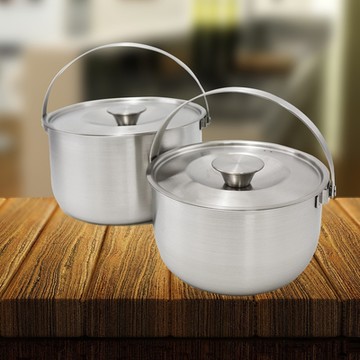 米雅可品味316不鏽鋼可提式調理鍋-2入組(16cm+22cm)-2組
