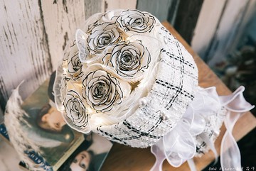 小香風花束/香奈兒花束/香奈兒玫瑰/不凋花花束/永生花花束/精品