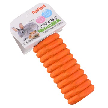 PetBest 維尼兔用橘子啃木-大 天然無毒 幫助兔子、天竺鼠、倉鼠等小動物磨牙 舒緩情緒  1入