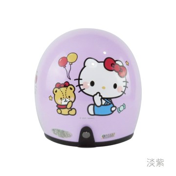 華泰 安全帽 K-803 KT06 KITTY 小熊款 淡紫 卡通圖案 復古帽 全拆洗 正版授權 半罩