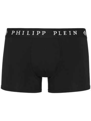 Philipp Plein - skull embroidery boxers - men - Cotton/Modal/Spandex/Elastane - M - Black