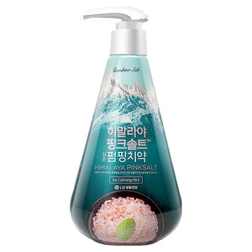 LG 生活健康 竹鹽 喜馬拉雅粉晶鹽 PUMPING 牙膏 冰澈薄荷 口氣清新  285g  1瓶