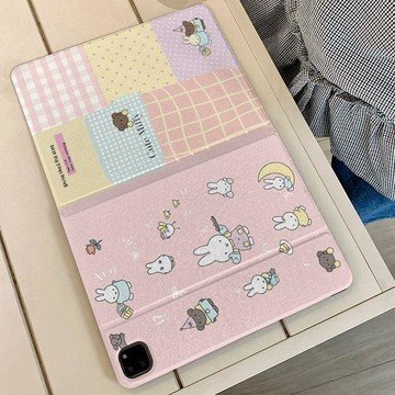 拼圖米菲兔書本式適用iPad保護套ipad9/10/11平板殼全包air7/6 13