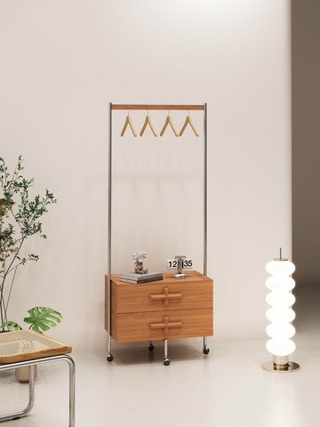 免運速發開發票 家用實木衣帽架不銹鋼掛衣架小戶型多功能收納架臥室移動落地衣架