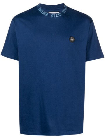 Philipp Plein - logo-plaque T-shirt - men - Polyester - XXL - Blue