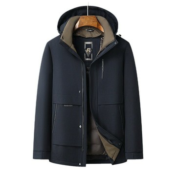 【巴黎精品】現貨+預購 真羽絨90%白鴨絨羽絨外套羽絨衣夾克-保暖中長脫卸羽絨男外套2色a1is150