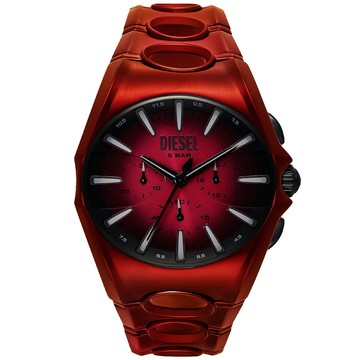 DIESEL D-Curve 曲線型前衛工業風三眼計時手錶 男錶-48mm DZ4693
