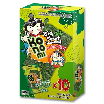 Konomi 相撲手 大薄片海苔原味分享盒  32g  1盒