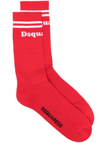 Dsquared2 - logo-knit ankle socks - men - Cotton/Polyamide/Elastane - 44-45