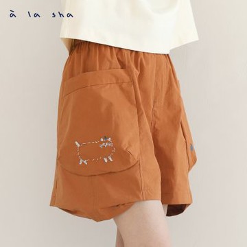 a la sha 蘋果貓造型短褲裙