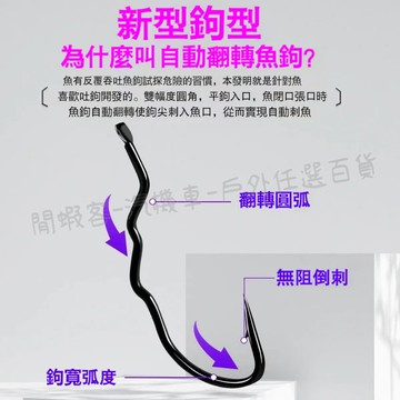 台灣熱銷🏍台灣愛釣魚 翻轉鉤 三段翻轉鉤 有倒刺 最新一代 咬口就中  超強貫穿力 重力翻轉 魚鉤 釣鉤 蝦鉤