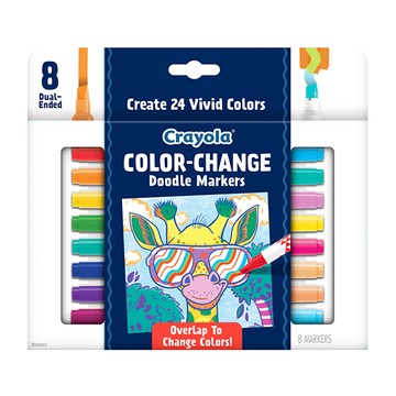 Crayola 繪兒樂 塗鴉繪畫家 雙頭平頭魔術彩色筆 8歲以上適用 8支  100g  16色