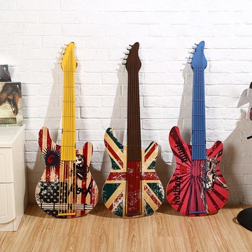 美式復古吉他模型咖啡廳酒吧網咖餐廳兒童房墻面背景墻裝飾壁掛飾