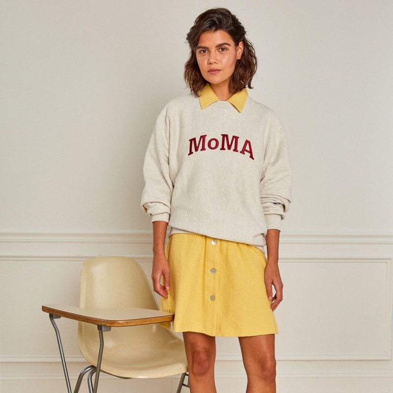 Champion クルーネックスウェットシャツ MoMA Edition オートミール L