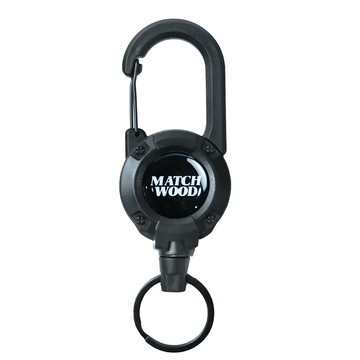 Matchwood 伸縮鑰匙圈 + 快扣 繩索最長拉伸62cm  黑色款  1組