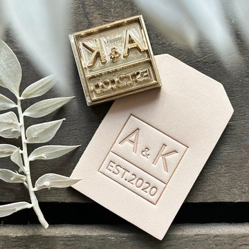 皮革黃銅模具 情侶款式A 客製化 自訂內容 結婚回禮 紀念禮物 DIY