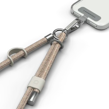 編織背帶掛繩 玫瑰金