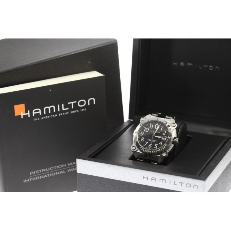 ハミルトン HAMILTON H785150 カーキ ビロウゼロ 自動巻き メンズ 良品 _767618