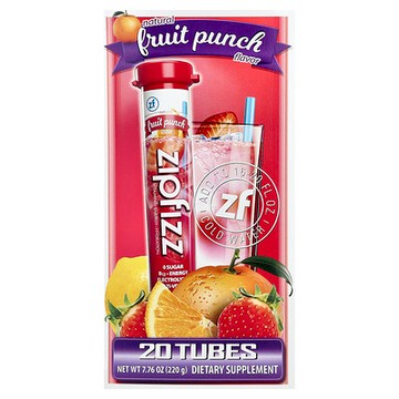 Zipfizz, 能量混合飲品，混合水果味，20 管，每管 0.39 盎司（11 克）