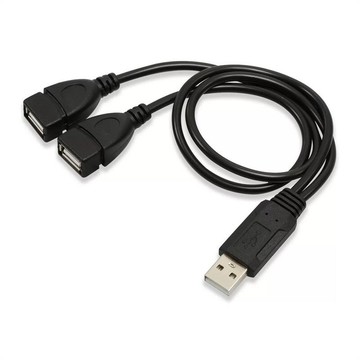 USB2.0一分二延長線 USB一拖二數據線 usb 2.0一公兩母延長線【宜家良品百貨】