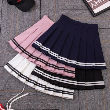 Sexy striped pleated skirt for women時尚性感條紋百褶短裙女士