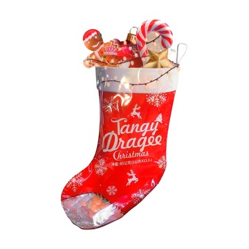 日日旺 聖誕彩豆糖 襪子造型 65公克 (內有13小包) 水果彩豆糖  5g  1組
