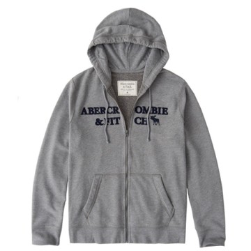 *最低價* AF a&f Abercrombie & Fitch 帽T外套 灰色 1360