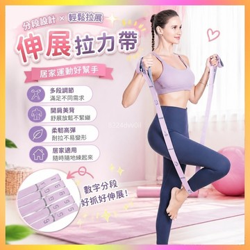 伸展帶 彈力繩 拉力繩 瑜伽伸展帶 數字分段拉力繩 舞蹈彈力繩 塑型美體繩 開背伸展帶 肩部訓練繩 體位輔助帶
