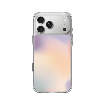 iPhone 17 Pro Max Clear Case（相機按鈕） 透明 - 石紋與渲染 / Marble & Dreamy Gradient - 輕舞光暈