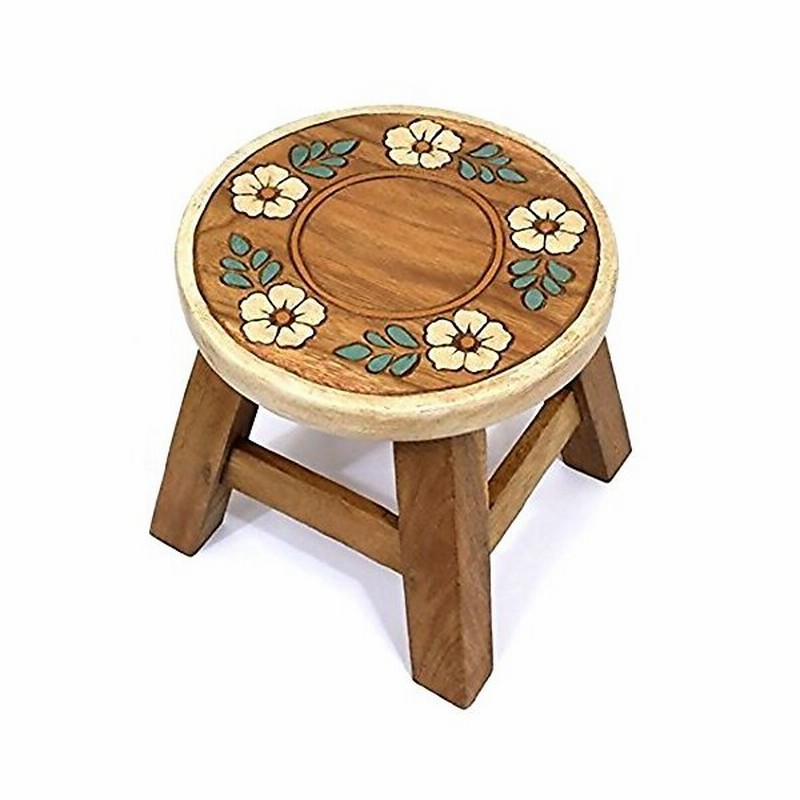 ハワイアン雑貨 インテリア 木製ラウンド スツール コロネット柄 ハワイ雑貨 お土産 通販 Lineポイント最大0 5 Get Lineショッピング