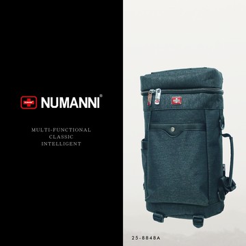25-8848A【NUMANNI 奴曼尼】休閒機能款雙豬鼻子多隔層耐磨牛津料三用包 (二色)