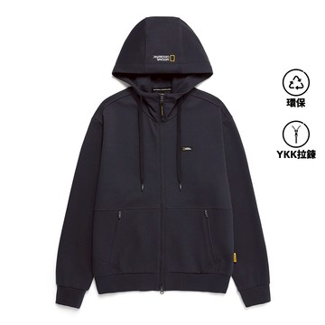 男女同款 PINTAIL 全開拉鍊連帽外套 - 深藍色