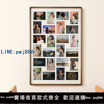 【台灣公司 可打統編】實木多宮格相框放六寸三寸洗照片打印圖diy定制做成情侶4R掛墻