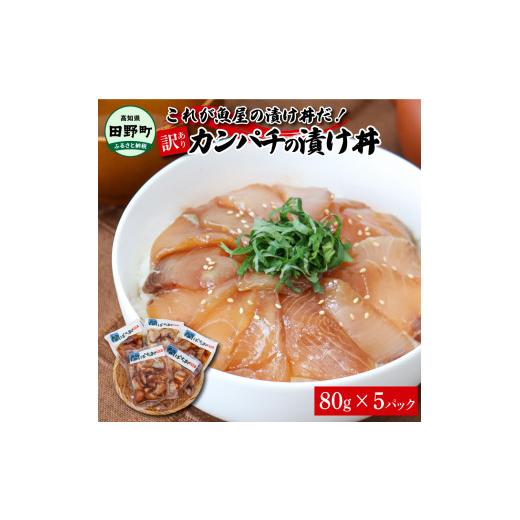 ふるさと納税 高知県 田野町 これが魚屋の漬け丼だ！〜カンパチ〜 《訳あり》 ８０ｇ×５P カンパチ かんぱち 漬け丼 漬け どんぶり 丼 5パック 海鮮 魚 真空…