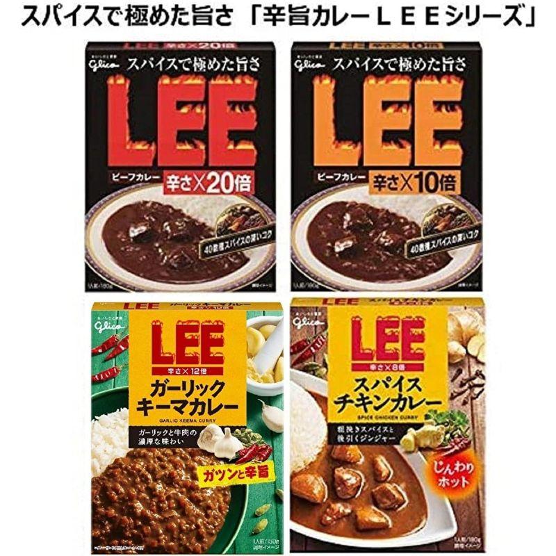 グリコ LEEガーリックキーマカレー 辛さ×12倍 150g×10個